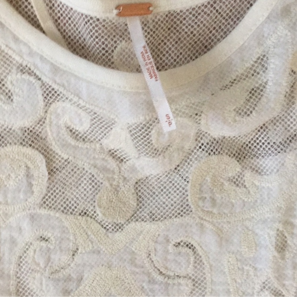 Free People Cream Lace Yoke Tank - Picture 6 of 6